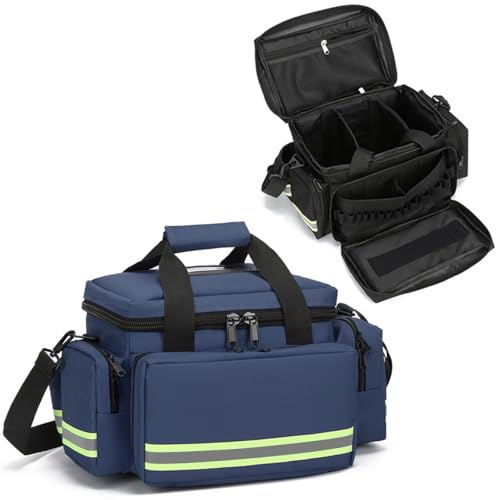 BALAMLB Tasche Medizinische Leer,Erste Hilfe Tasche Professionelle Arzttasche Große Kapazität Mit Interior Division Board Und Rutschfestem Boden, Home Nurse Case Krankenschwester Für Camping Reisen A