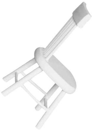 BESPORTBLE Mobilier Miniature en Bois Blanc pour Maison de Poupée, Chaise Légère et Portable, Accessoires Réalistes pour Décoration et Intégration Facile