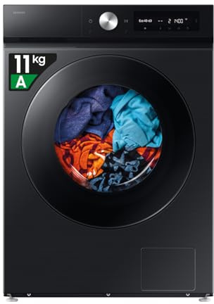 Samsung Lavatrice Bespoke AI EcoDosatore F-WM117B94GB3M Libera installazione, 10 Kg, Wifi, Vapore, Carica Frontale, 3 Mesi Garanzia Extra, Corpo: Nero, Oblò: Nero, 60l x 85h x 55p cm