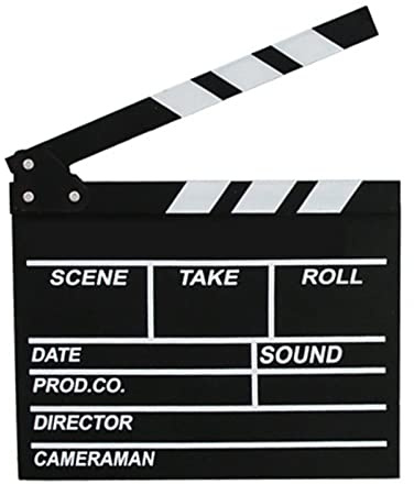 Tablero de aplausos para película de película, 20 x 20 cm, tablilla de Madera de borrado en seco para directores, Decoraciones para Fiestas nocturnas de Cine, Tablero de Escena de