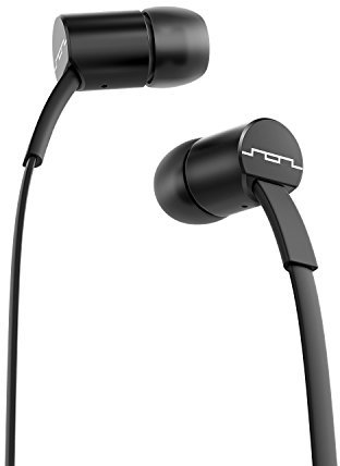 écouteurs Jax SOL Republic - Écouteurs anti-bruit et anti-nœud avec micro bouton de contrôle, son haute qualité puissantes basses voix vibrantes, taille 4x ajustement parfait – Noir