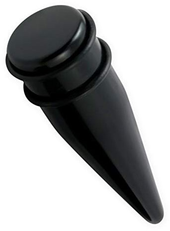 Fly Style Piercing Ohr Expander aus Acryl - Dehnstab Dehnstift Dehnungsstab Dehnungsstift Dehnsichel, Grösse:14 mm, Farbwahl:schwarz