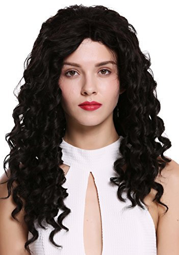 WIG ME UP - LS-016-LF-1 Quality women's wig lace front very long corkscrew curls curly lady black