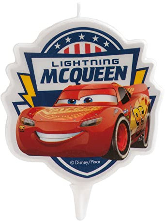 Dekora - Original Birthday Candles | Lightning McQueen 2D Birthday Candle for Children's Cakes - 7.5cm