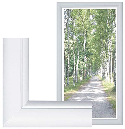 RAABEC Bilderrahmen Größe 40x80cm Weiß für Malen nach Zahlen (ohne Glas)