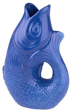 Gift Company - Monsieur Carafon - Vase/Blumenvase - Steingut - S - Azure/Blau - 17x10x24,3cm - 1,2 Liter