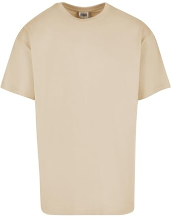 Urban Classics Herr-t-shirt av ekologisk bomull för män, ekologiskt bas-te finns i många färger, storlekar S – 5XL, Beige (Sand 00208), L