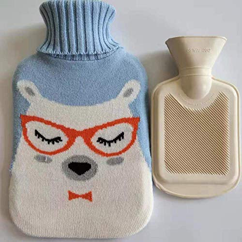 Noun bouillotte Pied Bouteille d'eau Chaude Remplissage Anti-déflagrant Taille Dessin animé en Peluche étudiant rempli d'eau en Caoutchouc Sac d'eau Chaude 500ML