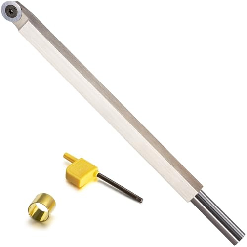 Hartmetallbestücktes Drechselwerkzeug R16 Hartmetall Holzdrehmaschine Finisher aus Edelstahl mit 16mm Rundkarbidfräser und T15 Sternspitzenschlüssel