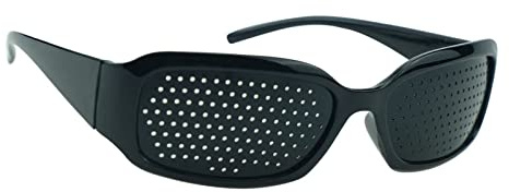 Suneast Eye Exercise Pinhole Glasses, Vision Care Eyesight Improve Glasses Unisex Anti-fatigue Eyewear for Eyesight Training Strengthening - Black - Style 2