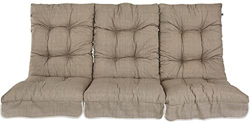 PATIO Hollywoodschaukel Auflage 3 teilig Monte Carlo für Sitzfläche 170 cm Gartenbank Polster gesteppt