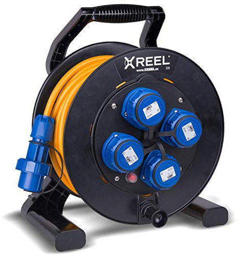 Kabeltrommel XREEL 230V/16A K2 IP68 PUR H07BQ-F 3x2,5mm² orange druckwasserdicht 50m