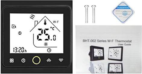 Kavolet Termostato WiFi para Caldera de Gas/Agua, Termostato Inteligente programable Controlador de Temperatura, App Control, Compatible with Alexa/Google Home 5A(Blanco)