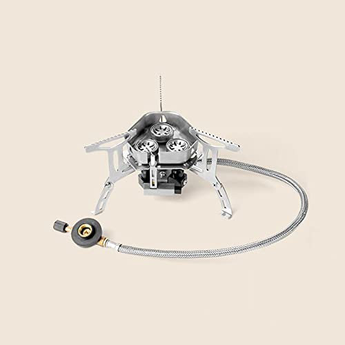 SLDAGe Réchaud Gaz 3 Feux 6500W, Pliable Réchaud Camping Gaz Portable, Réchaud d'Extérieur à Gaz, Mini Réchaud à Gaz de Camping pour Randonnée Camping Escalade Pêche Picnique BBQ