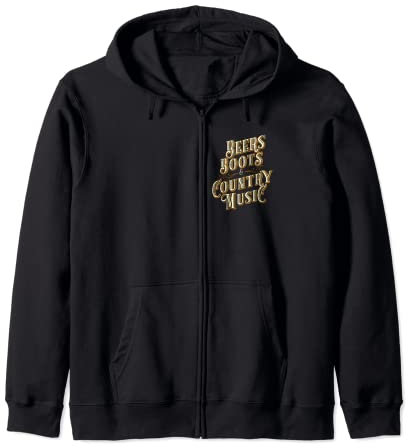 Lustige Bierstiefel & Country Musik Country Western Kapuzenjacke