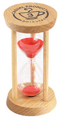 Sablier en bois 3 minutes sablier pour enfants minuterie compteur de temps cadeau décoration d'intérieur style 03