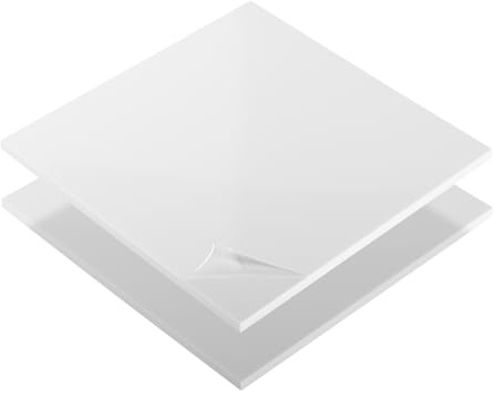 ABS Platte Kunststoff Platten SCHWARZ ODER WEIß | VIELE verschiedene FORMATE in Stärken 1-10mm TOP Qualität (5mm Weiß, 100 x 49cm)