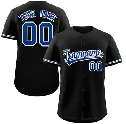 Generisch Personalisiert Atmungsaktiv Baseballtrikot Sporthemden Individuelles Baseball Jersey Schnelltrocknend T-Shirt Herren Damen Kinder Baseball Trikot Kurzarm Sportuniform Black Friday Angebote