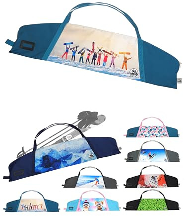 BambiniWelt by Rafael K. Sac de ski pour enfant - Pour bâtons de ski et gants - Modèle 07 - 125 cm
