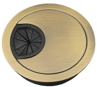 Zinc Alloy Wire Hole Cover Outlet Port Table Computer PC Desk Round Cable Grommet Line Holder 50mm/53mm/60mm/80mm(Antique Brass,53mm)