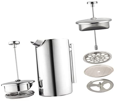 VALICLUD Kaffeepresse Multifunktionale Mit Teesieb Und Kaffeefiltration Doppelwandig Für Heiße Und Kalte Getränke Für Zuhause Und Unterwegs