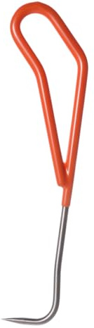 VINTORKY Déracinateur Manuel pour Jardin, Crochet Racines, Acier Inoxydable | Poignée Ergonomique Orange, Pointe Crochet, Partie Courbée et Levier, pour Usage Domestique
