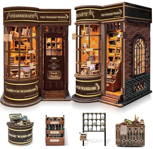 SUNNINO Book Nook Kit DIY Miniatur Zauberstab Shop Puppenhaus für Erwachsene