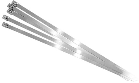 Bridas Metálicas, Bridas reutilizables autoblocantes de acero inoxidable GHG-7.9 (paquete de 10), 7,9 mm de ancho, 150-300 mm(Ghg-7.9x300 10pcs)
