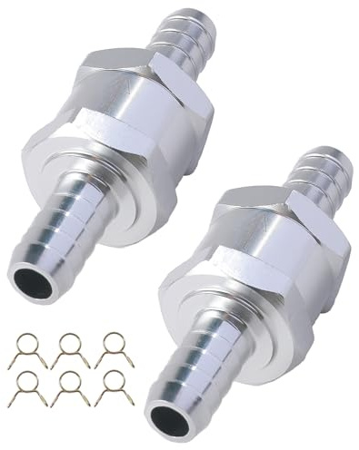 Xibao 2PCS Válvulas de Retención para Automóviles,Valvula Antiretorno Agua,Valvula Antiretorno Gasoil,con 6 Clip de Resorte,Apto para Aplicaciones Náuticas,Automotrices,Caravanas,Autocaravanas (10mm)