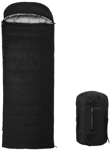 Sacco a pelo leggero in piuma d'oca bianca 210x80 cm con custodia for zaino in spalla, campeggio, escursionismo, viaggio per Adulti, Escursionismo