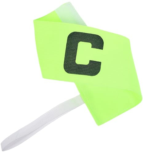 LALADEFIEE Kapitänsbinde für Fußball mit Rutschfestem Design aus Nylon Verstellbare Grüne Armbinde für Mannschaftskapitäne im Stadion und Training