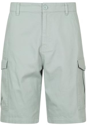 Mountain Warehouse Lakeside Mens Cotton Cargo Shorts | Lightweight & Durable Knee Length Bottoms for Comfort, 6 Storage Pockets for Convenience, Ideal for Summer, Hiking, Holiday