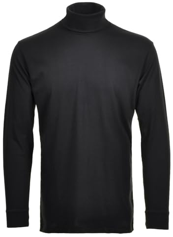 RAGMAN Basic polotröja för män, långärmad, Svart-009, L