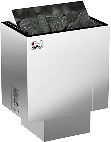 SAWO Nordex 2017 9,0 kW Stufa elettrica per sauna; controllo da acquistarsi separatamente (modello NS); Multi-Voltaggio: 230V monofase o 400V trifase; Custodia in acciaio inossidabile