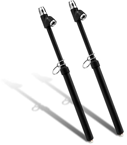CZC AUTO Tire Pressure Gauge Heavy Duty Air Pressure Tire Gauge, Straight-on Foot Dual Head Chucks, Black Painting, 10-150PSI 100-1000KPa for Semi Truck Car RV Van（2 Pack）