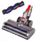 Cepillo motorizado eléctrico Turbo compatible para Dyson V7 V8 V10 V11 V15 Cabezal Limpiador de Cepillo con Luz Led y Ruedas Grandes para Alfombras, Baldosas, Mármol,Pisos Duros y Parquet