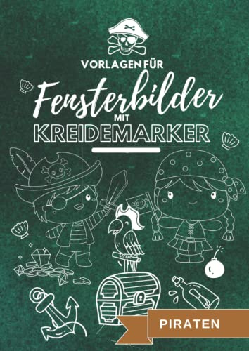 Vorlagen für Fensterbilder mit Kreidemarker: Piraten, Schiffe, Seeräuber