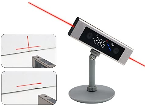 medidor de Distancia láser, Transportador láser Inclinómetro Digital Medición de ángulo Regla láser Buscador de ángulo LCD Grande Medición láser de Carga Tipo C Medir Distancia, área y Volumen (Color
