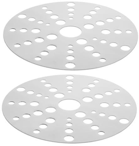 MOLUCKFU 2pezzi Piastra Diffusore Calore in Acciaio Disco Convertitore Induzione per Piano Cottura Conduzione Termica Uniforme Adattatore per Pentole