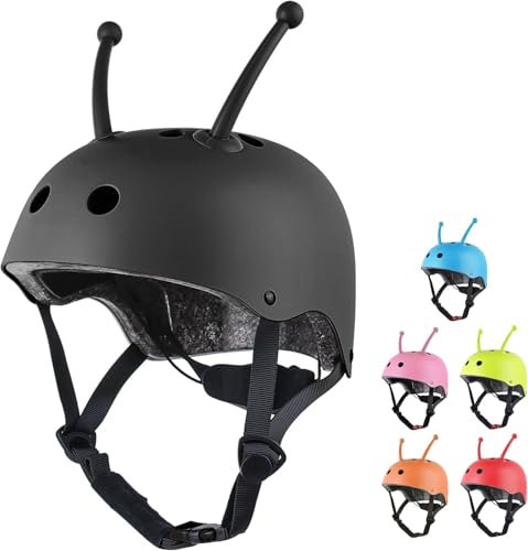 Kinderhelm für Jungen Mädchen,48-51cm Größen XS Kleinkind Fahrradhelm Micro Scooter Helm Kinder Radfahren Helme Skateboard Helm (Black)