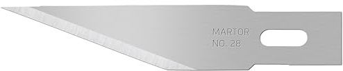 MARTOR 10x Grafikklinge 9,3 mm, Entgrater, Ersatz-Skalpellklingen | 1-fach nutzbar, Doppel-Facette, für GRAFIX 503, Basteln, Modellbau & Grafik, No. 28.50