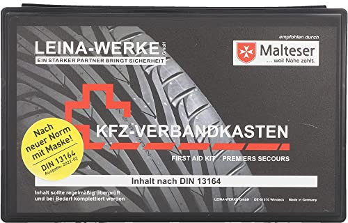 LEINA-Werke 10105 KFZ-Verbandkasten Fotodruck, Schwarz/Mehrfarbig