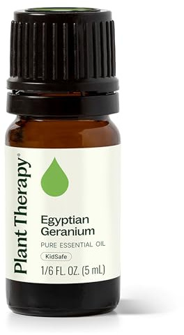 Plant Therapy Egyptian Geranium Essential Oil 5 mL (1/6 oz),100% Pure, Undiluted, Natural Aromatherapy, Stress Relief, Emotional Balance
