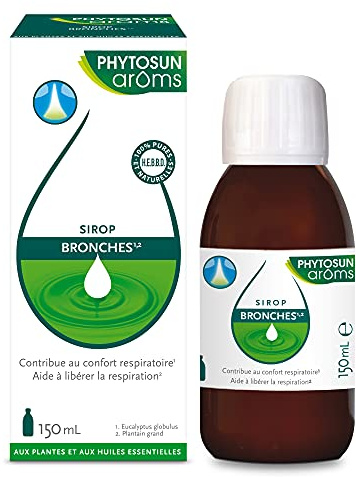 Phytosun Arôms SIROP BRONCHES1,2 aux Plantes et aux Huiles Essentielles – 1 x 150 mL