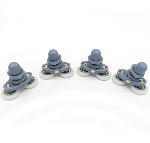 4 pcs 27 mm puerta de ducha doble ruedas rodillos corredores por yuanqian