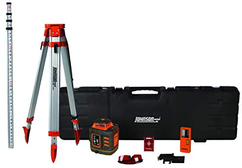 Johnson Level & Tool 99-027K Self-Leveling Rotary Laser System, 8.75, Red, 1 Kit,Orange