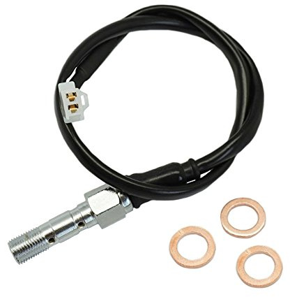1 Set M10 x 1.00mm Double Banjo Bolt Brake Light Switch Fit Universal Motorcycle Front Brake Clutch Master Cylinder Hydraulic Pump Brake Calipers