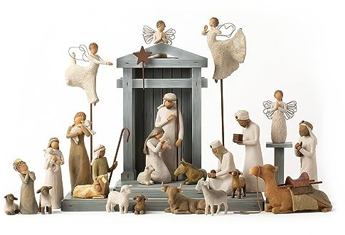 Willow Tree Nativity Premier Plus Elevated Angels, 25-Piece Set