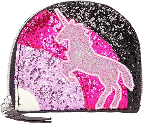 Depesche 10663 Portemonnaie mit Glitzer, Ylvi und die Minimoomis, anthrazit, ca. 2 x 11,5 x 10 cm