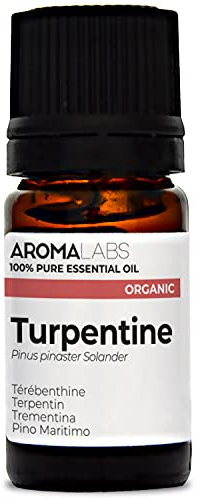 BIO - Turpentine Essential Oil - 5mL - 100% Pure, Natural, Chemotyped and AB/Cosmos Certified - AROMA LABS (French Brand)